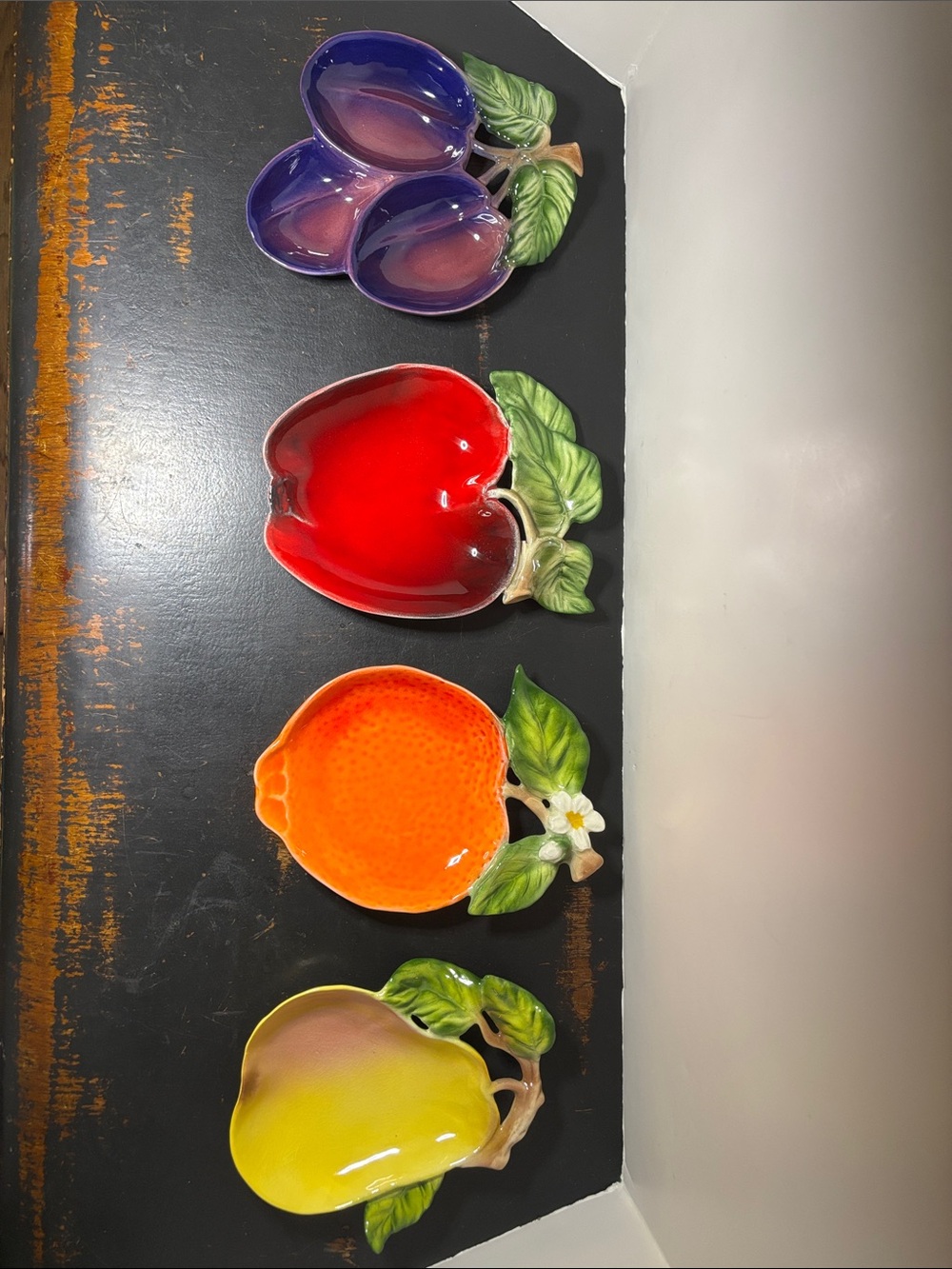 Set of 4 BK pottery fruit dishes